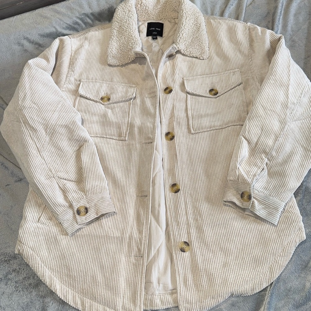 Sherpa-Lined Corduroy Jacket